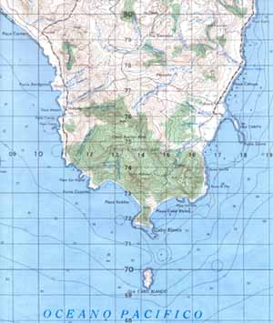 Map of Southern Nicoya Peninsula